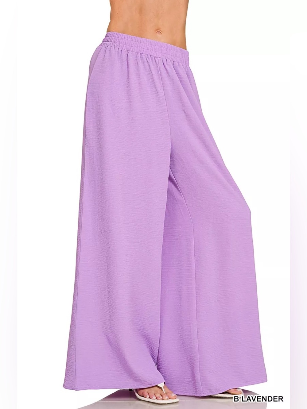 Zenana Woven Airflow Twisted Top & Wide Leg Pants Set - Picture 10 of 16